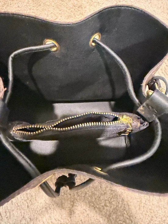 Louis Vuitton Monogram Canvas Brown & Gold Drawstring Bucket Bag - Picture 3 of 6